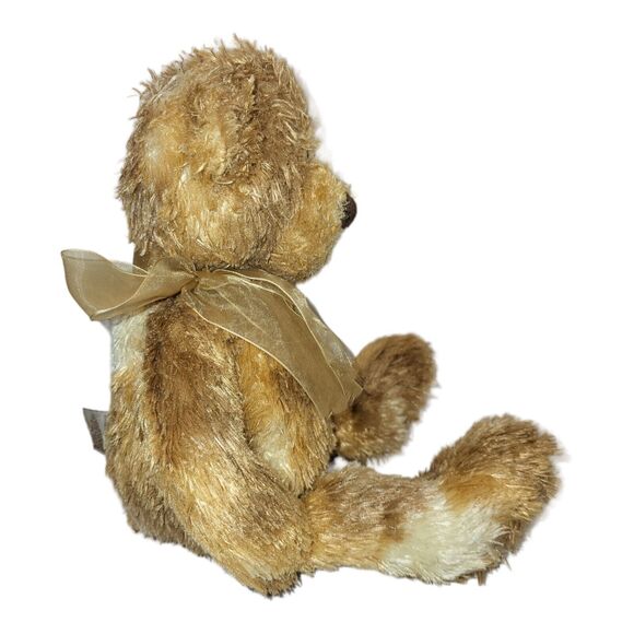 Gund Teddy Bear Plush Bow Stuffed Animal Multi Color Brown 43359 14" - Picture 4 of 8